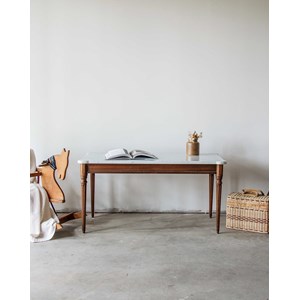 Table basse en marbre et bois n°47