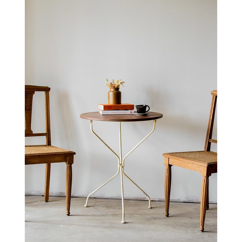 Table pliante en bois et métal n°132