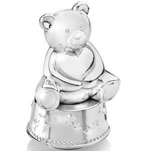 Tirelire musicale ours avec coeur