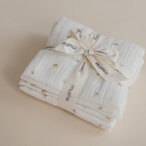 Lot de 3 langes en coton bio