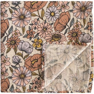 Maxi lange en coton retro flowers (120 x 120 cm)