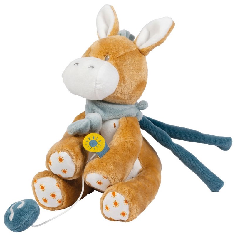 Peluche musicale léo l'âne (20 cm)