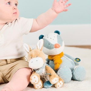 Peluche musicale léo l'âne