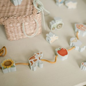 Perles en bois à lacer