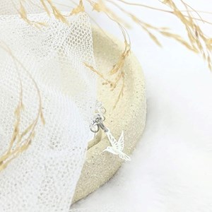 Bola de grossesse argenté - colibri