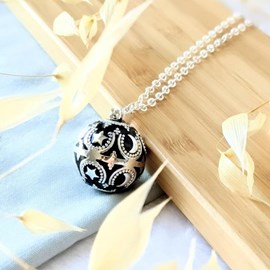 Bola de grossesse argenté - inaya noir