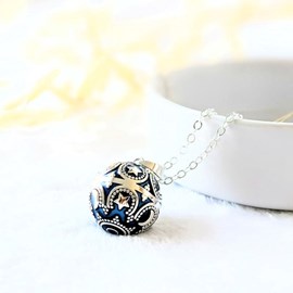 Bola de grossesse argenté - inaya bleu