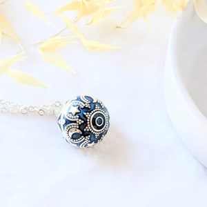 Bola de grossesse argenté - inaya bleu