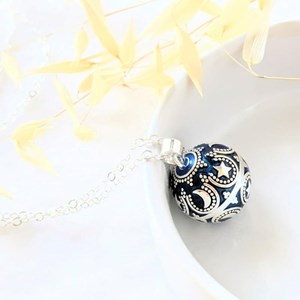 Bola de grossesse argenté - inaya bleu