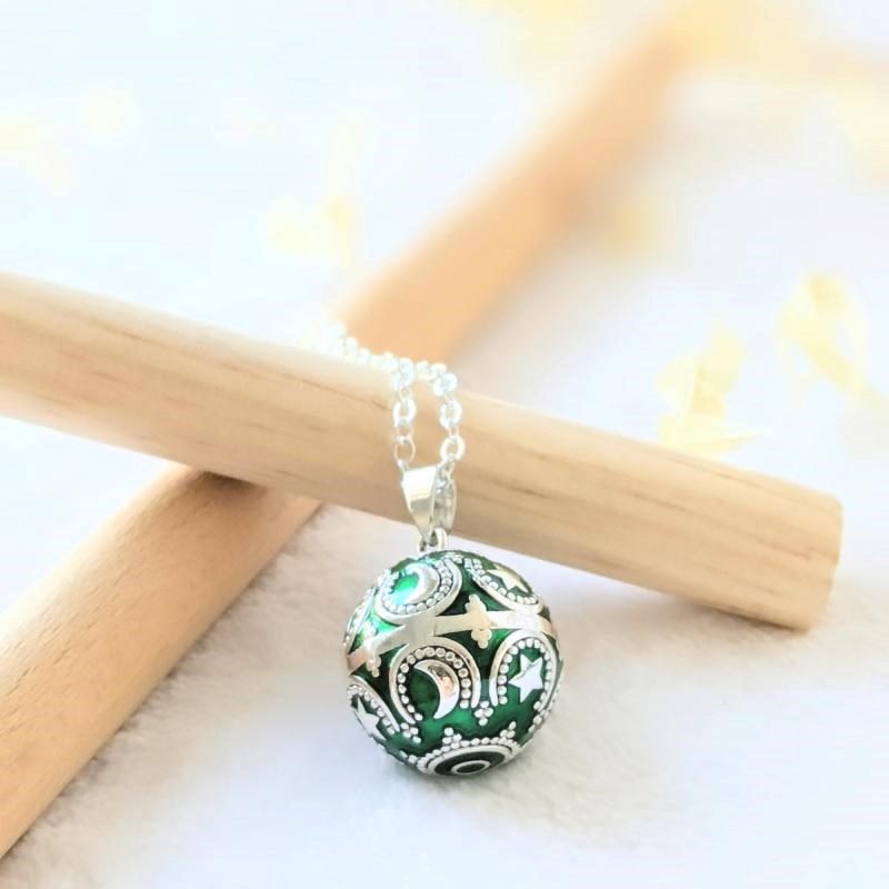 Bola de grossesse argenté - inaya vert