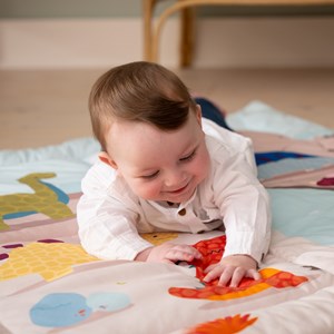 Tapis de parc réversible les amis dinos