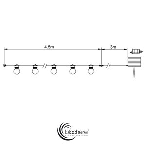 Guirlande guinguette led 4,5 m blanc chaud – solaire et secteur