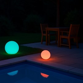 Boule lumineuse couleurs animées d.40cm