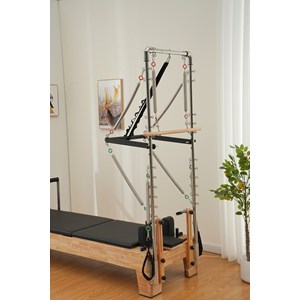 Pilates reformer en bois avec tour
