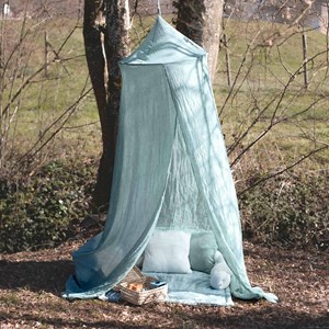 Ciel de lit bébé vert 60x245 cm