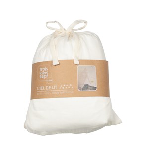 Ciel de lit bébé beige 60x245 cm