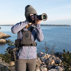 Cotton carrier harnais double