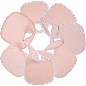 Lot de 7 bavoirs rose