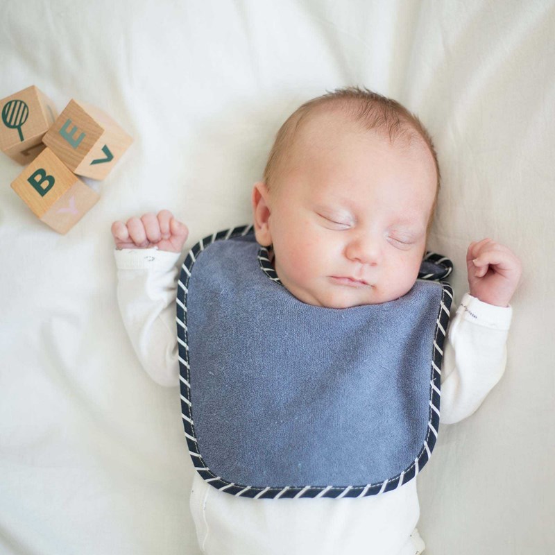 Lot de 7 bavoirs bleu