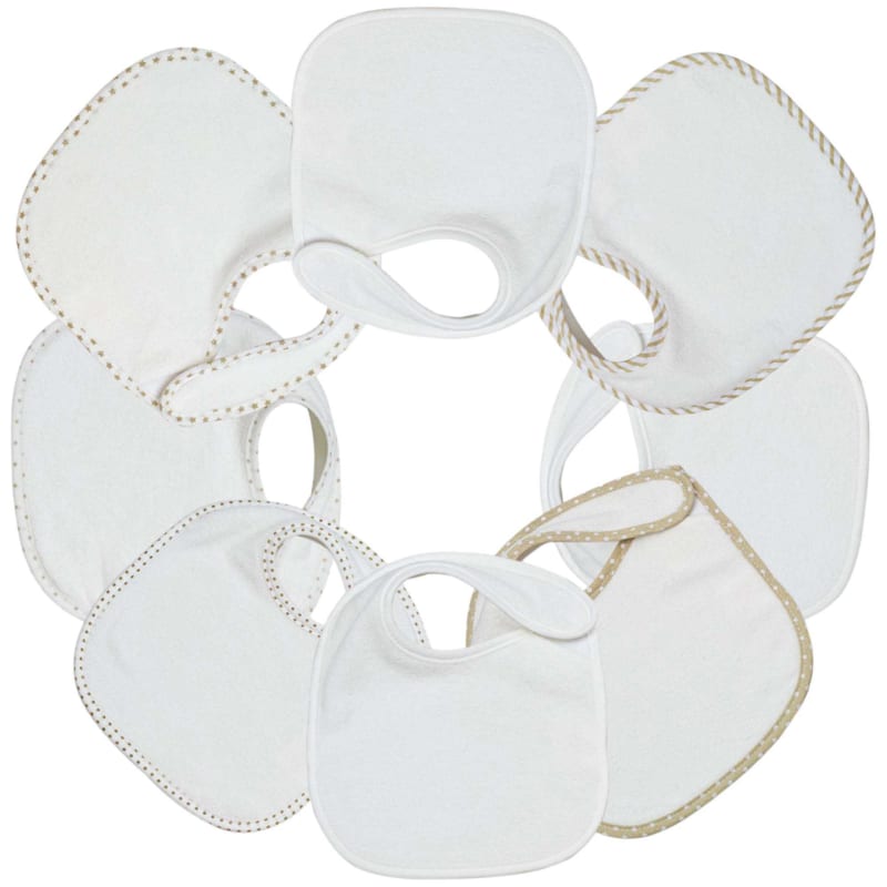 Lot de 7 bavoirs vanille (Trois Kilos Sept) - Image 1