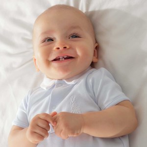 Combishort bébé bleu 1