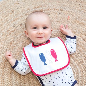 Lot de 7 bavoirs bébé blanc