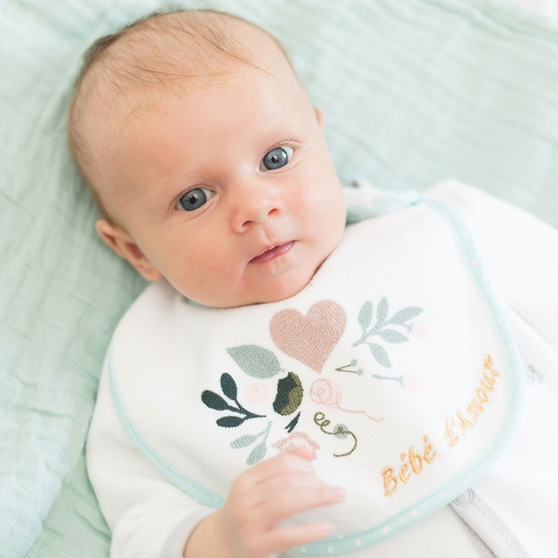 Lot de 7 bavoirs rose