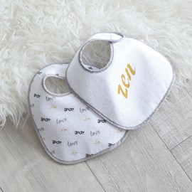 Lot de 7 bavoirs bébé jaune