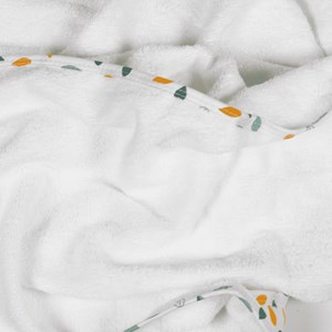 Set de bain bébé - modèle feuilles blanc