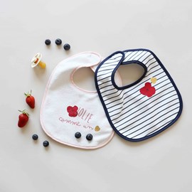 Lot de 7 bavoirs bébé blanc