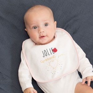 Lot de 7 bavoirs bébé blanc