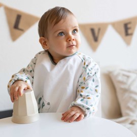 Bavoir imperméable manche longue vert