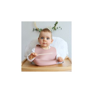 Bavoir bébé en silicone avec récupérateu