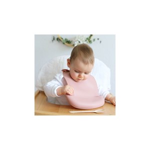 Bavoir bébé en silicone avec récupérateu