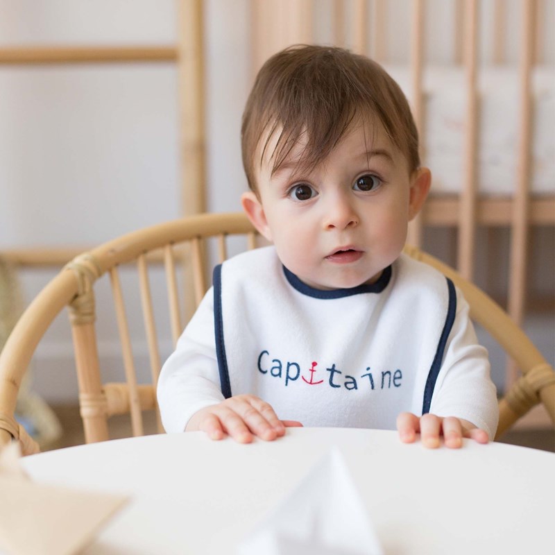 Lot de 7 bavoirs bleu