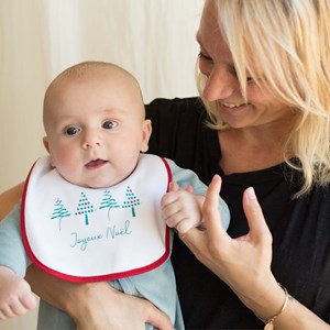Bavoirs 1er âge pour noël blanc