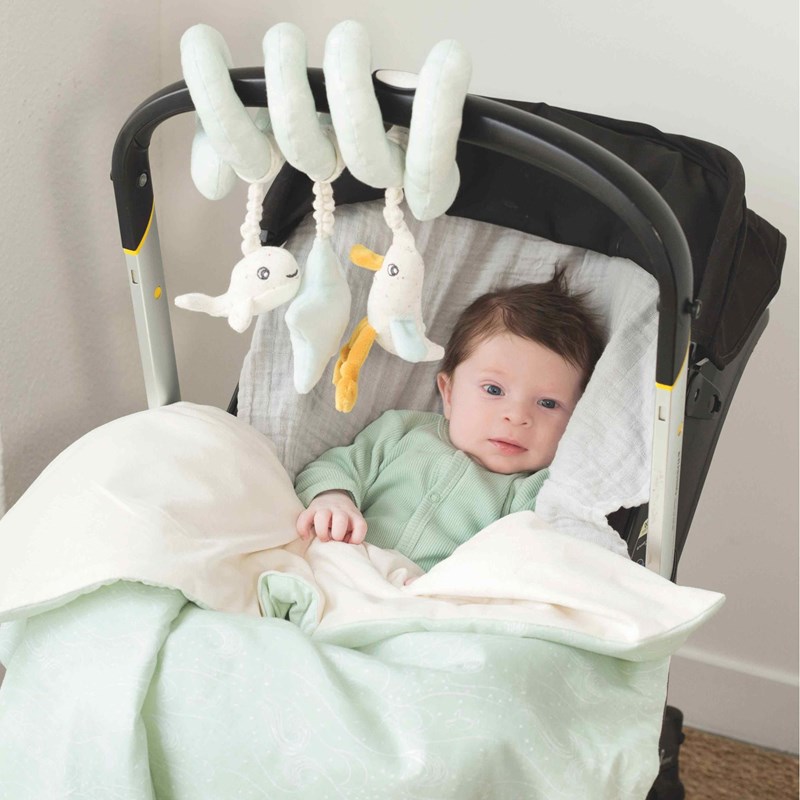 Couverture bébé reversible au large de n