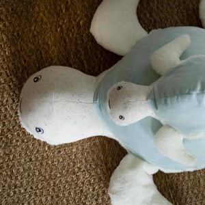 Peluche manu la tortue 60cm vert