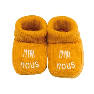 Chaussons naissance - mini nous moutarde
