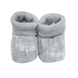 Chaussons naissance - message papa d'amo