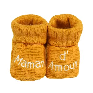 Chaussons naissance - message maman d'am