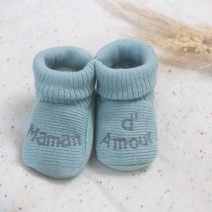 Chaussons naissance - message maman d'am