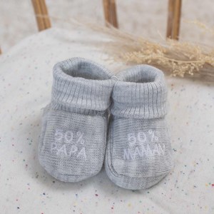 Chaussons naissance - message :  50% mam