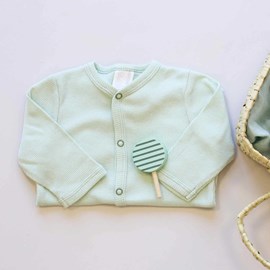 Dors-bien maille côtelée en coton vert 3