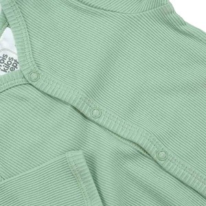 Dors-bien maille côtelée en coton vert 3