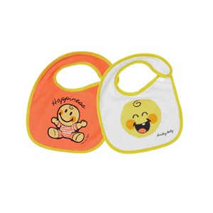 Lot de 2 bavoirs corail