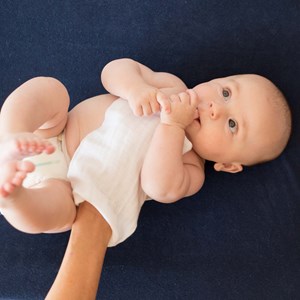 Gant de toilette mousseline de coton bla