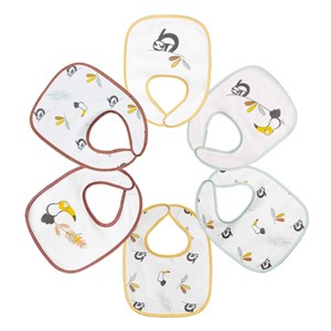 Lot de 6 bavoirs blanc