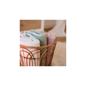 Couverture bébé en sherpa vieux rose 75x