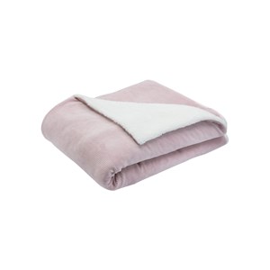Couverture bébé en sherpa vieux rose 100